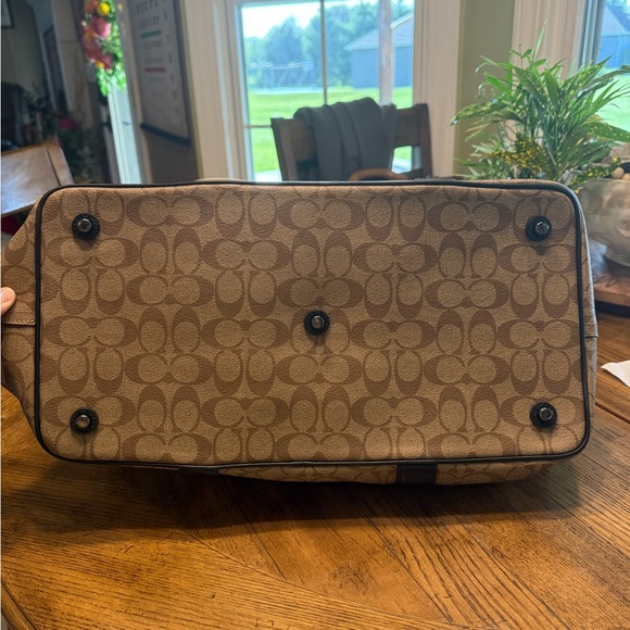 Coach Tan Duffel Bag with Patches- NEW - Picture 8 of 8